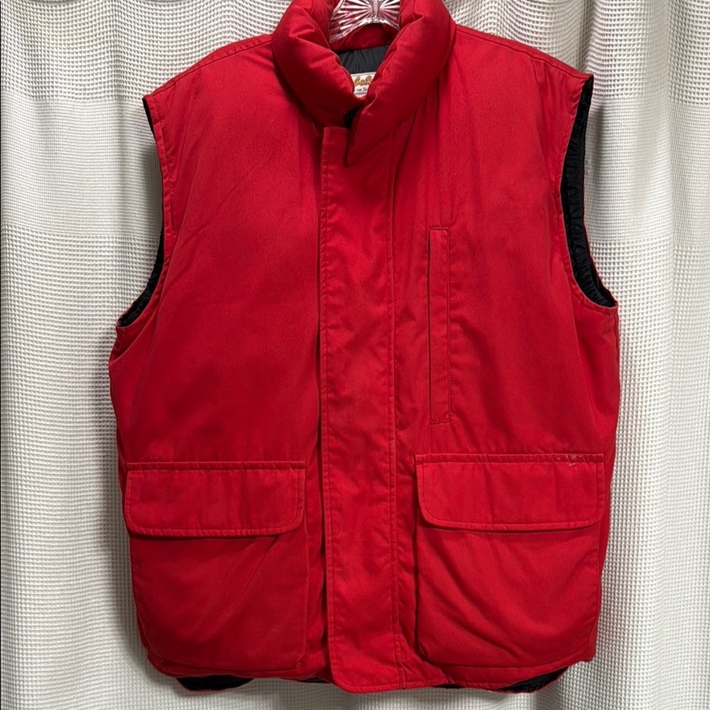 Vintage‎ Cabela’s Goose Down Red Vest SZ M Tall puffy gorpcore streetwear GUC